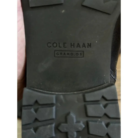 Cole Haan Grand.OS Leather Lugg Sold Heel Tall Boots Size 8B - Picture 5 of 8